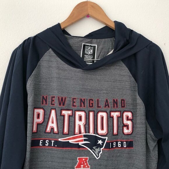 NWT NFL Team Apparel New England Patriots Hooded Navy Sweater Large - Picture 3 of 12